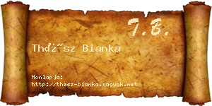 Thész Bianka névjegykártya